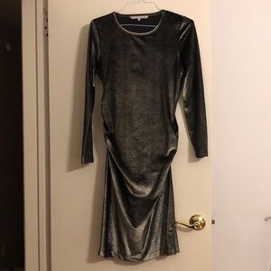 Rachel Roy size L metallic velvet dress